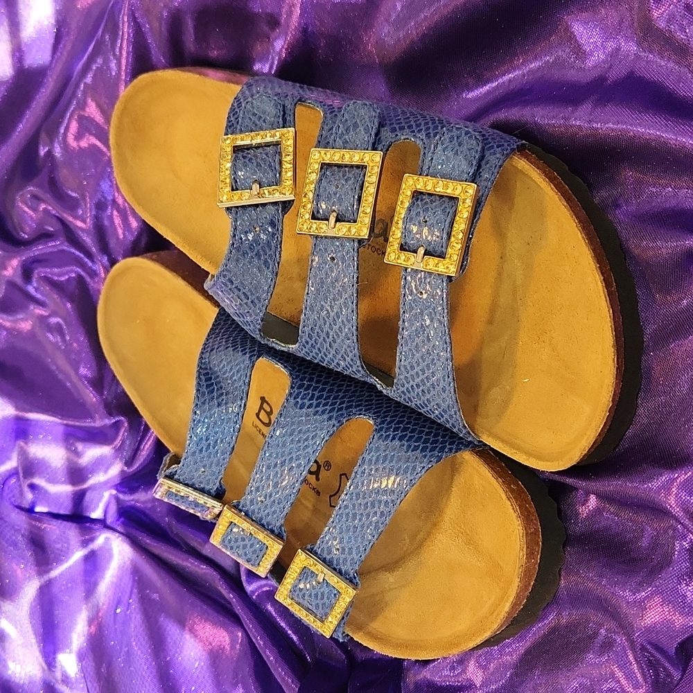 Betula Birkenstock  blue Iridescent sparkle 39 narrow